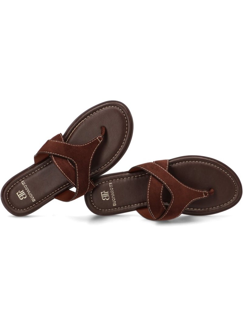 Sandalia Diario Mujer Suela Plana - Luna Collection Marrón capuchino - Kiabi