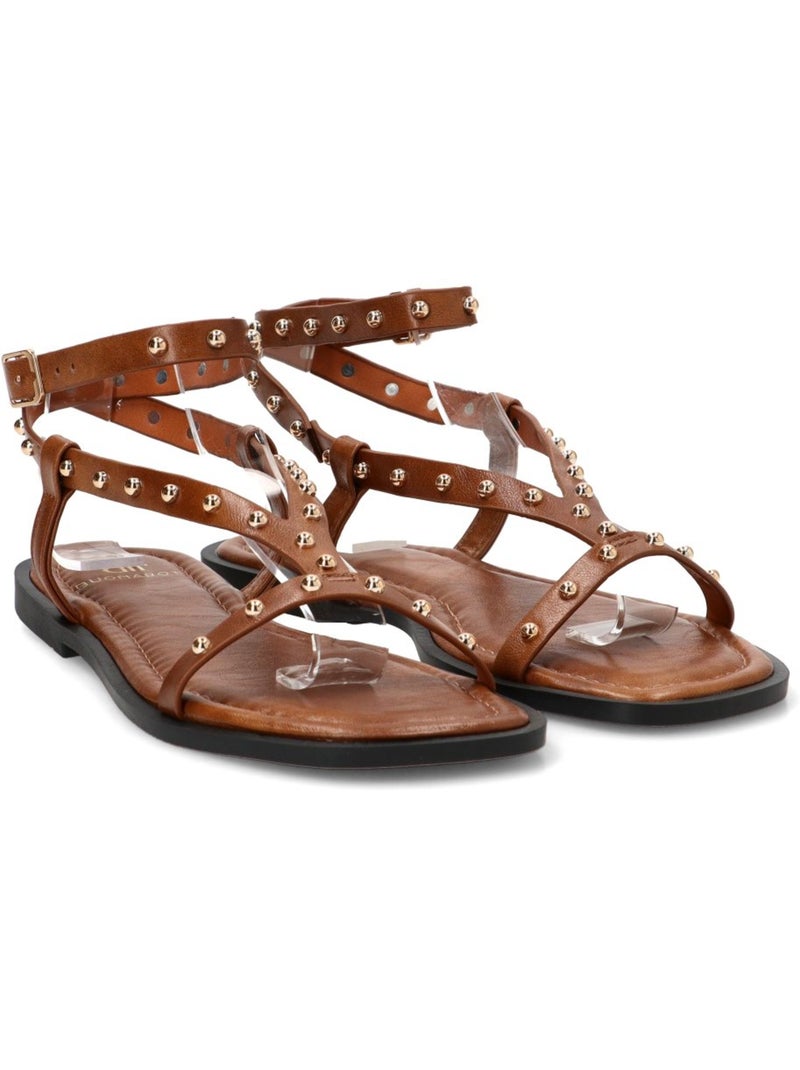 Sandalia Diario Mujer Suela Plana - Luna Collection Marrón claro - Kiabi