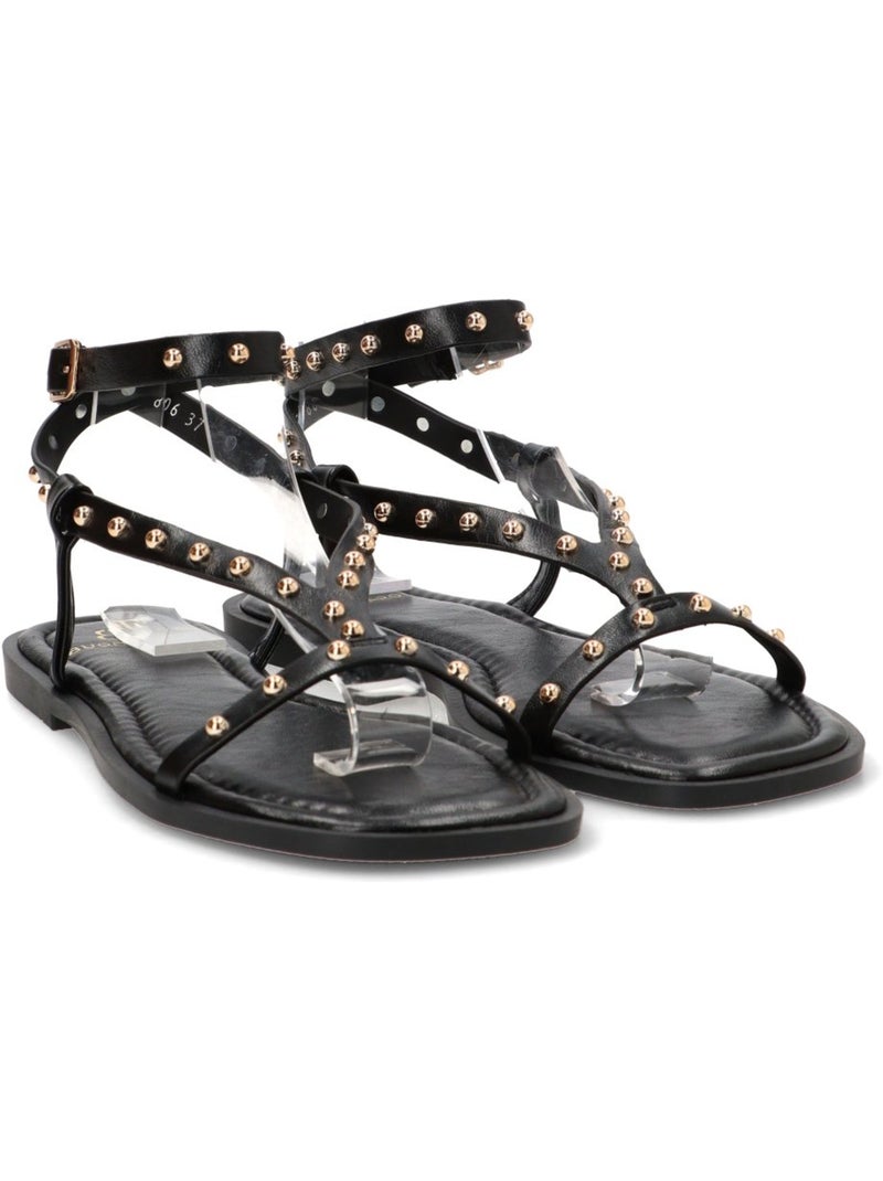 Sandalia diario mujer suela plana - luna collection Negro - Kiabi