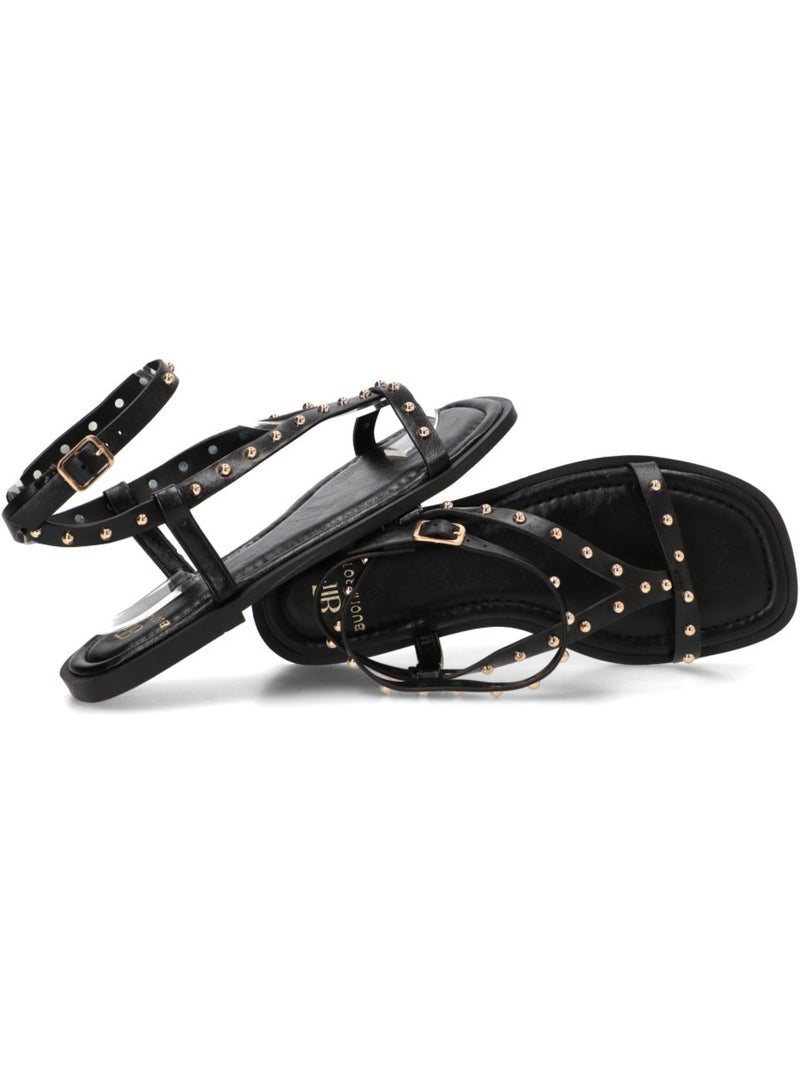 Sandalia diario mujer suela plana - luna collection Negro - Kiabi