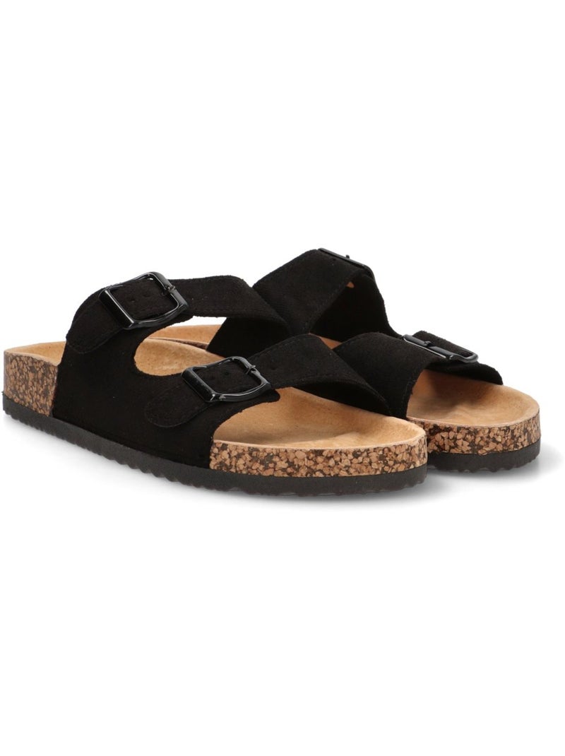 Sandalia Diario Mujer Suela Plana - Luna Collection Negro - Kiabi