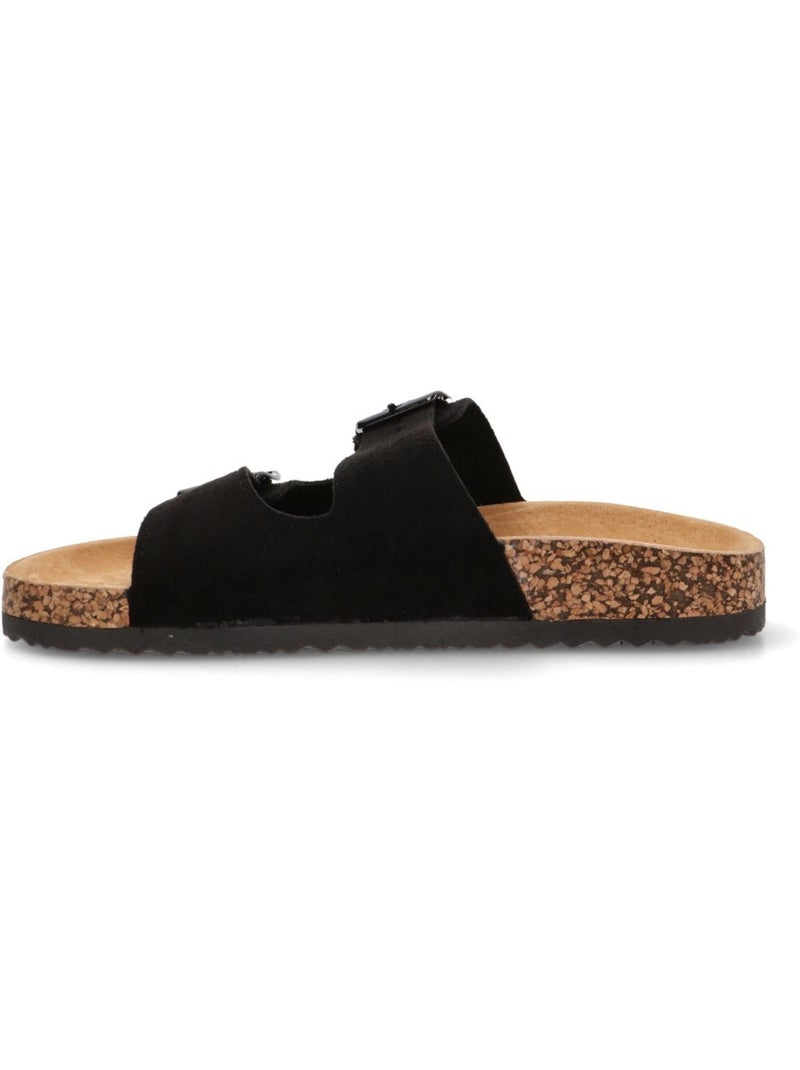 Sandalia Diario Mujer Suela Plana - Luna Collection Negro - Kiabi