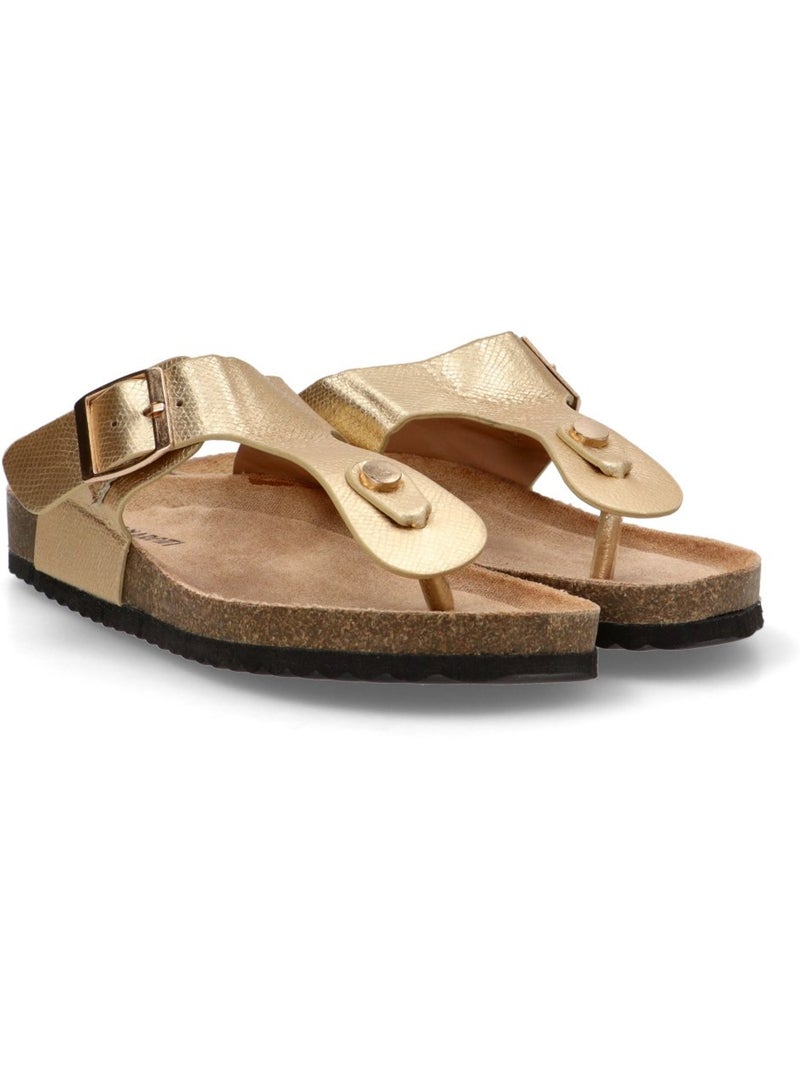 Sandalia Diario Mujer Suela Plana - Luna Collection Oro - Kiabi