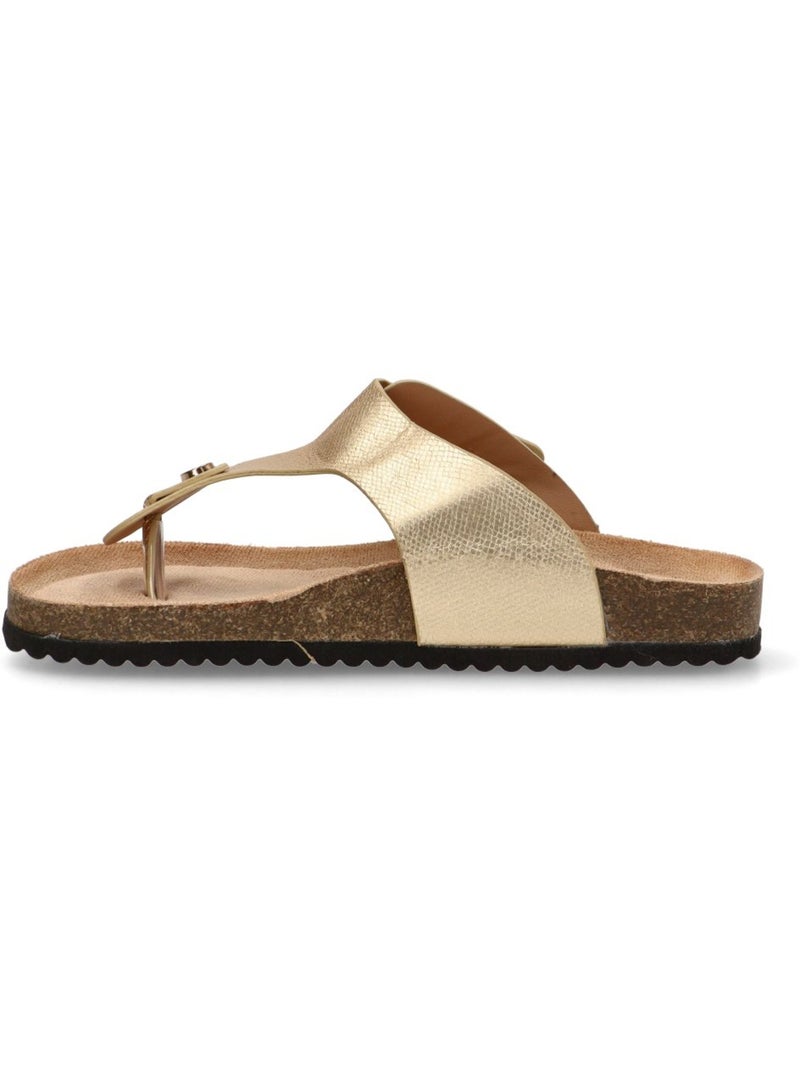 Sandalia Diario Mujer Suela Plana - Luna Collection Oro - Kiabi