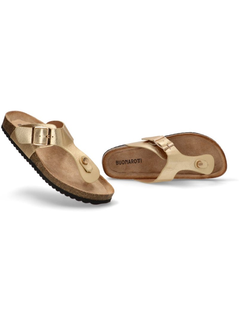 Sandalia Diario Mujer Suela Plana - Luna Collection Oro - Kiabi