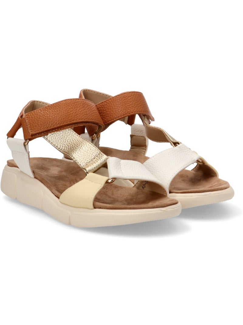 Sandalia Diario Mujer Suela Plana - Luna Collection Oro - Kiabi