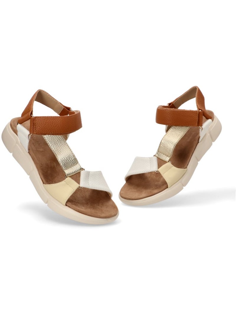 Sandalia Diario Mujer Suela Plana - Luna Collection Oro - Kiabi