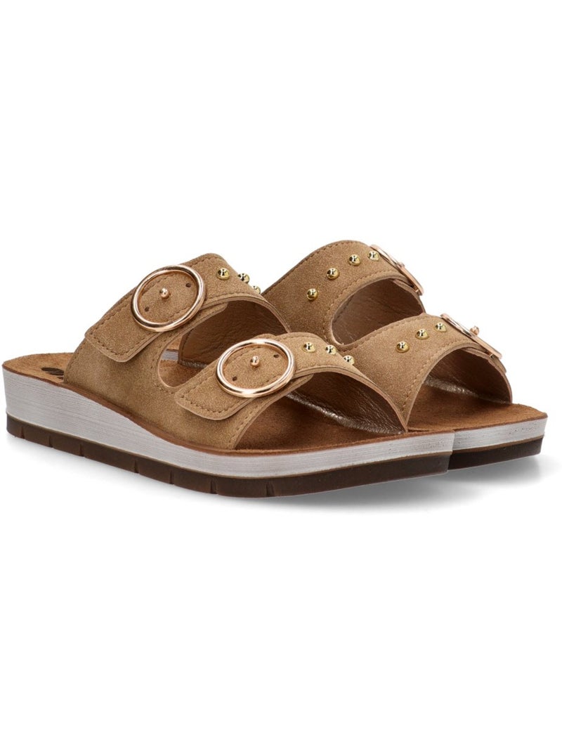 Sandalia Diario Mujer Suela Plana - Luna Collection Taupe - Kiabi
