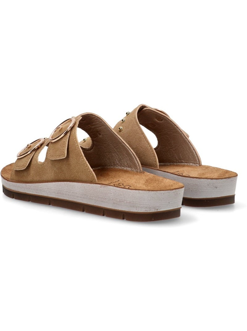 Sandalia Diario Mujer Suela Plana - Luna Collection Taupe - Kiabi