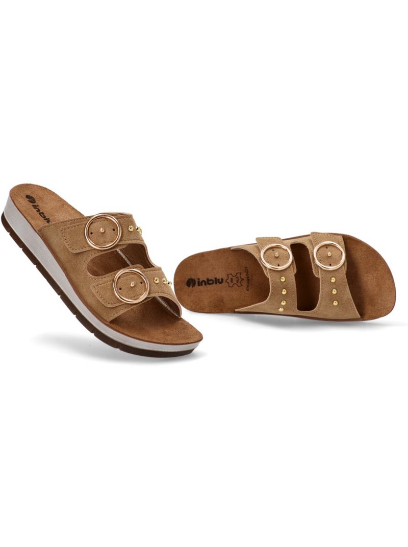 Sandalia Diario Mujer Suela Plana - Luna Collection Taupe - Kiabi