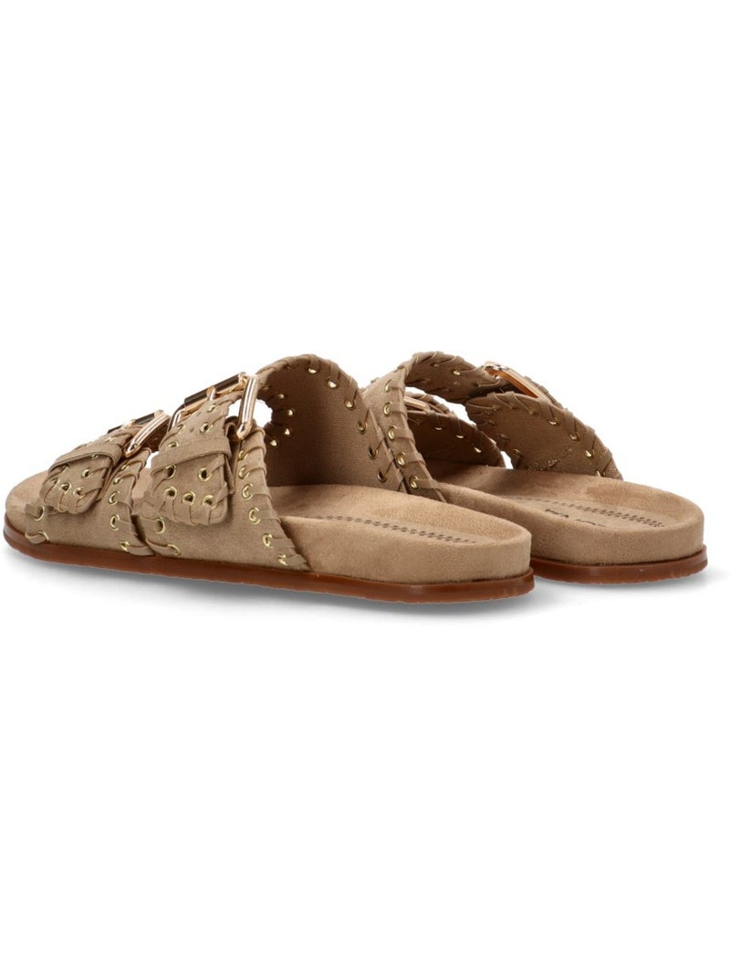 Sandalia Diario Mujer Suela Plana - Luna Trend Camel - Kiabi