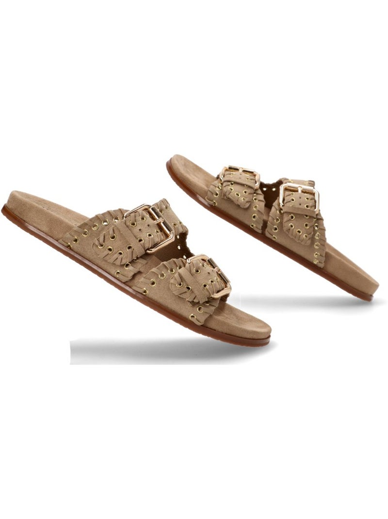 Sandalia Diario Mujer Suela Plana - Luna Trend Camel - Kiabi
