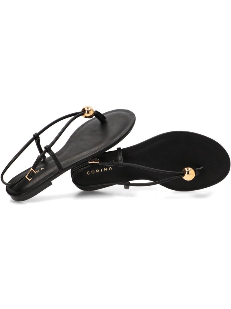 Sandalia Diario Mujer Suela Plana - Luna Trend Negro - Kiabi