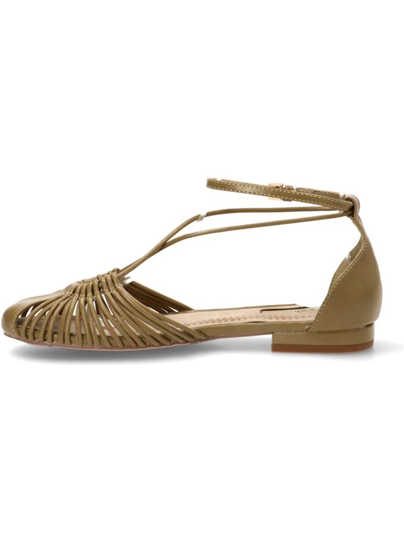 Sandalia Diario Mujer Suela Plana - Luna Trend Verde - Kiabi