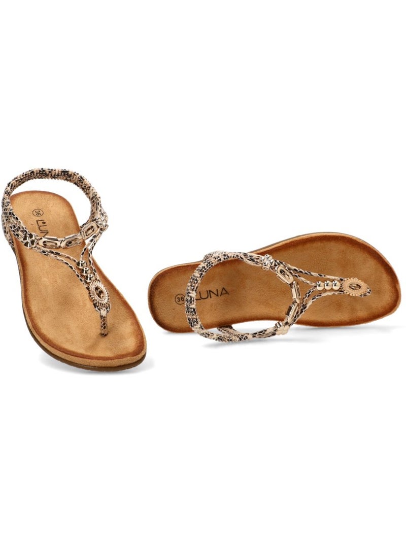 Sandalia Diario Mujer Suela Plana - Stay Beige - Kiabi