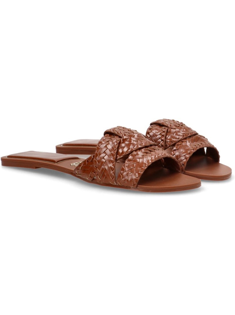Sandalia Diario Mujer Suela Plana - Stay Camel - Kiabi