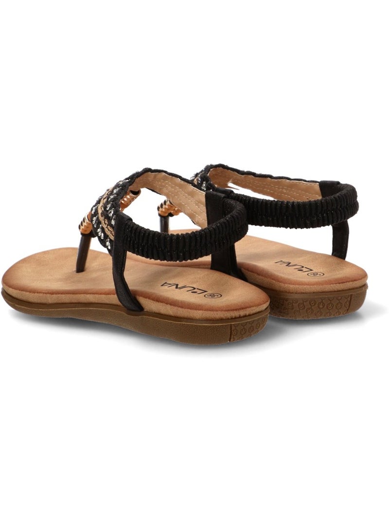 Sandalia Diario Mujer Suela Plana - Stay Negro - Kiabi