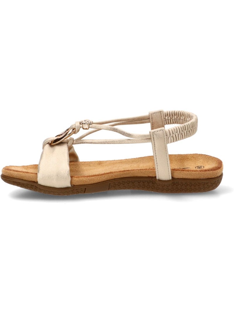 Sandalia Diario Mujer Suela Plana - Stay Oro - Kiabi