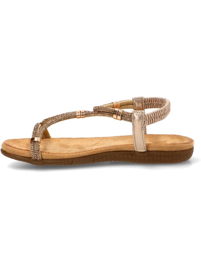 Sandalia Diario Mujer Suela Plana - Stay Oro - Kiabi