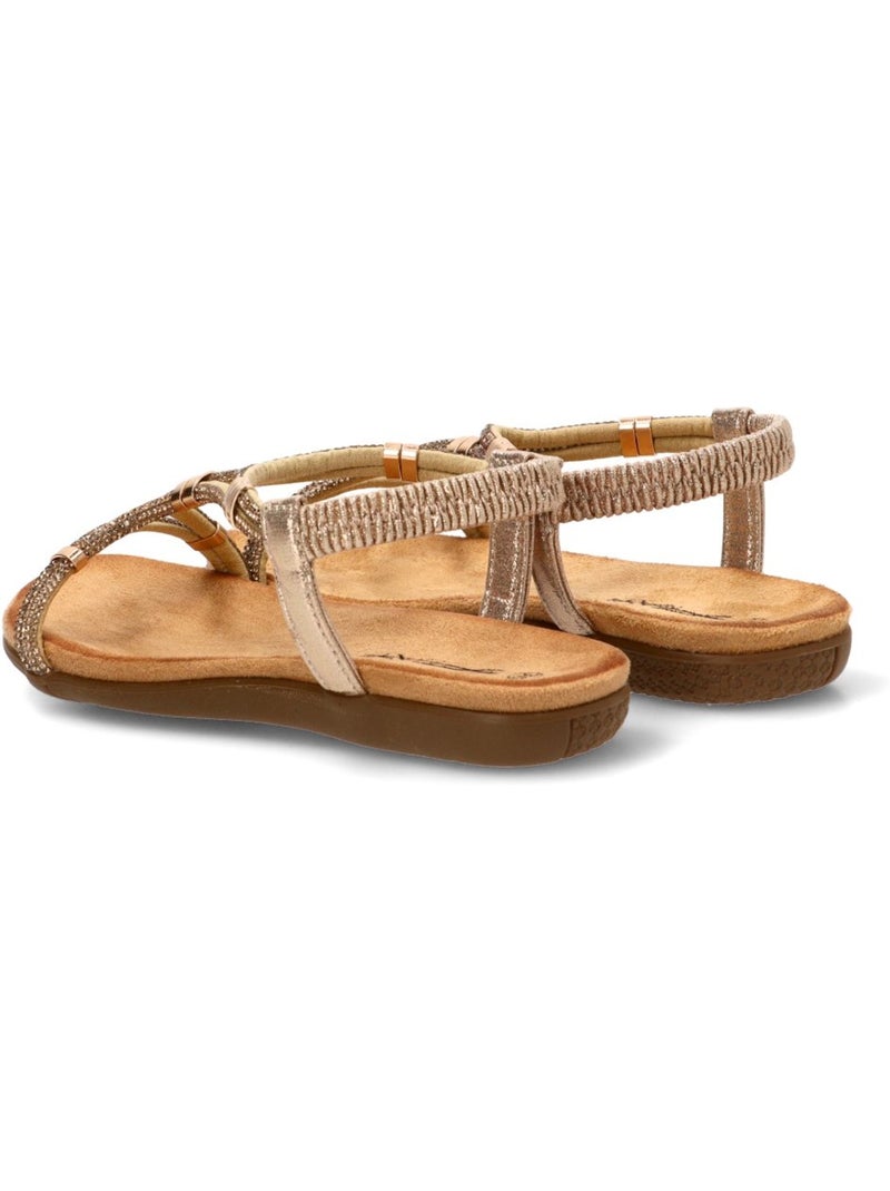 Sandalia Diario Mujer Suela Plana - Stay Oro - Kiabi