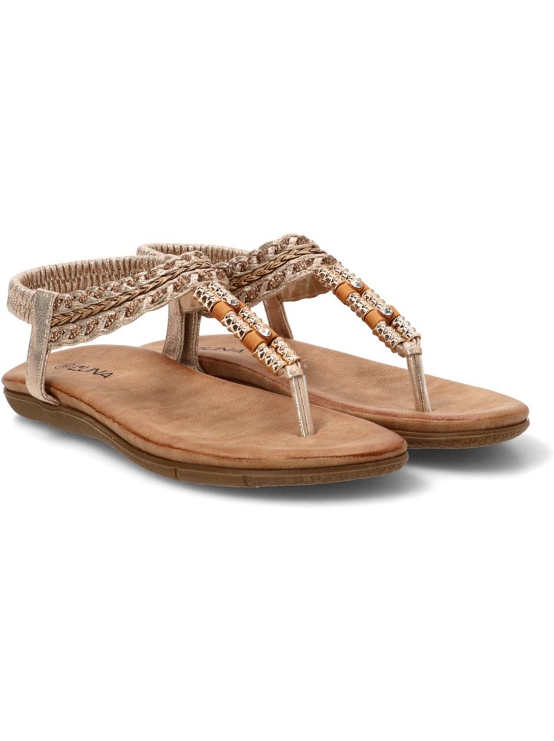 Sandalia Diario Mujer Suela Plana - Stay Oro - Kiabi