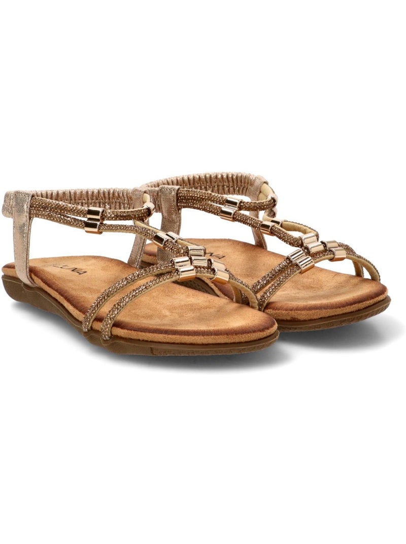 Sandalia Diario Mujer Suela Plana - Stay Oro - Kiabi