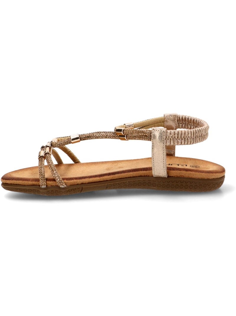 Sandalia Diario Mujer Suela Plana - Stay Oro - Kiabi