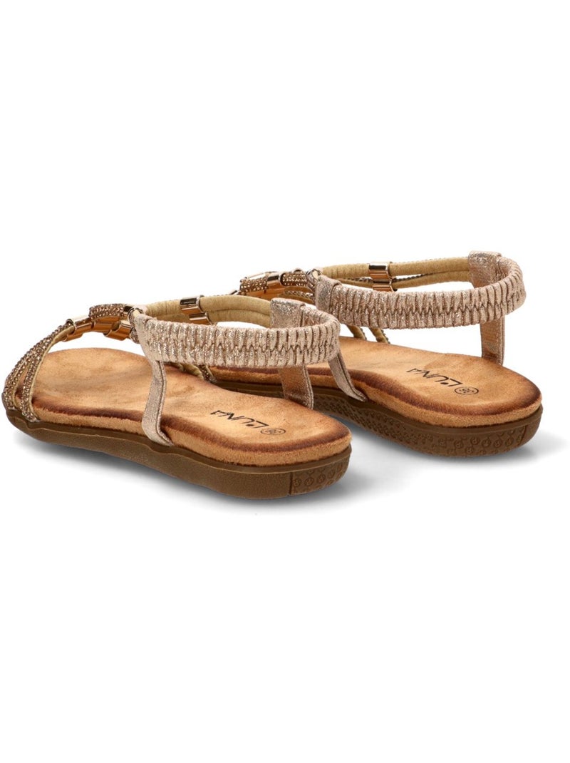 Sandalia Diario Mujer Suela Plana - Stay Oro - Kiabi