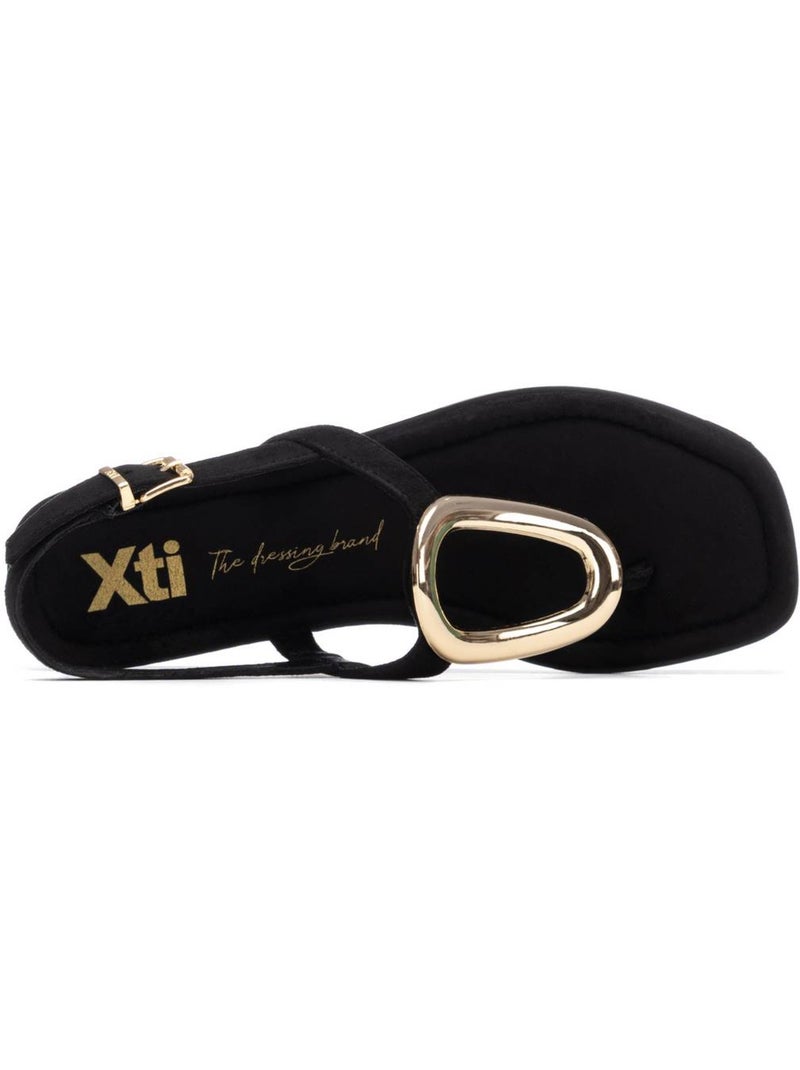 Sandalia Diario Mujer Suela Plana - Xti Negro - Kiabi