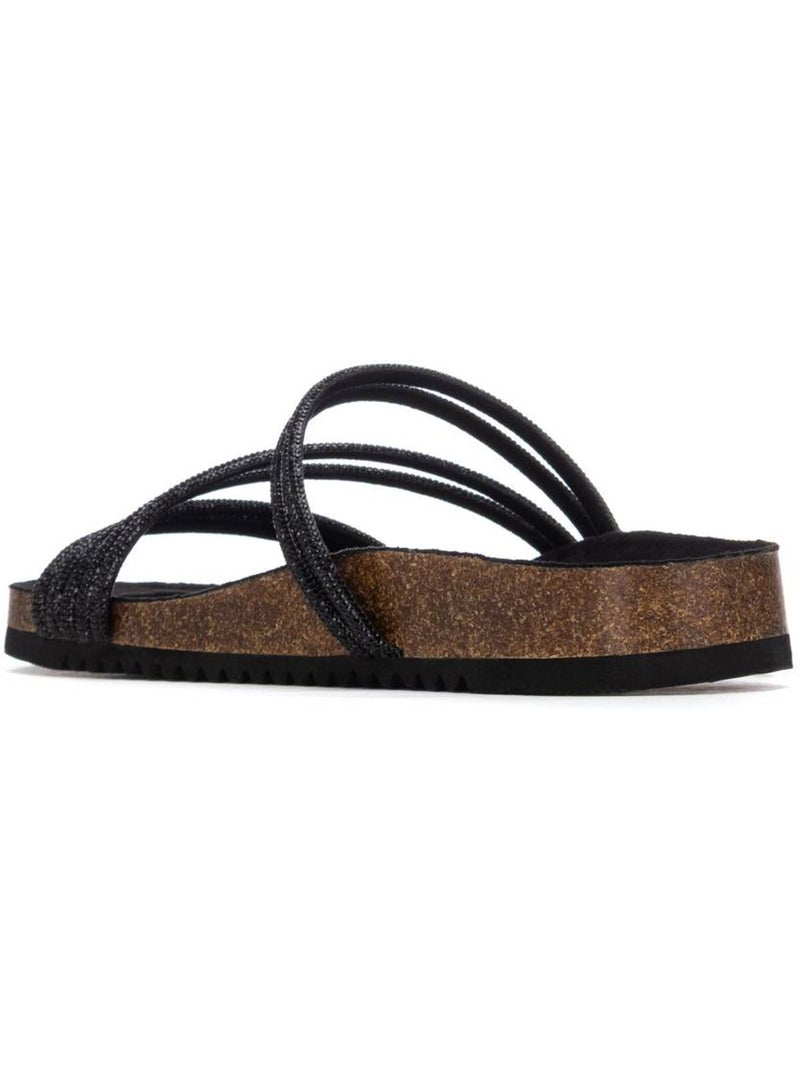 Sandalia Diario Mujer Suela Plana - Xti Negro - Kiabi