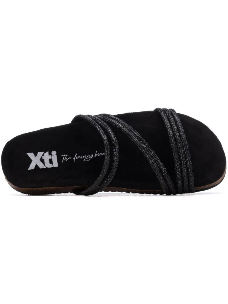 Sandalia Diario Mujer Suela Plana - Xti Negro - Kiabi