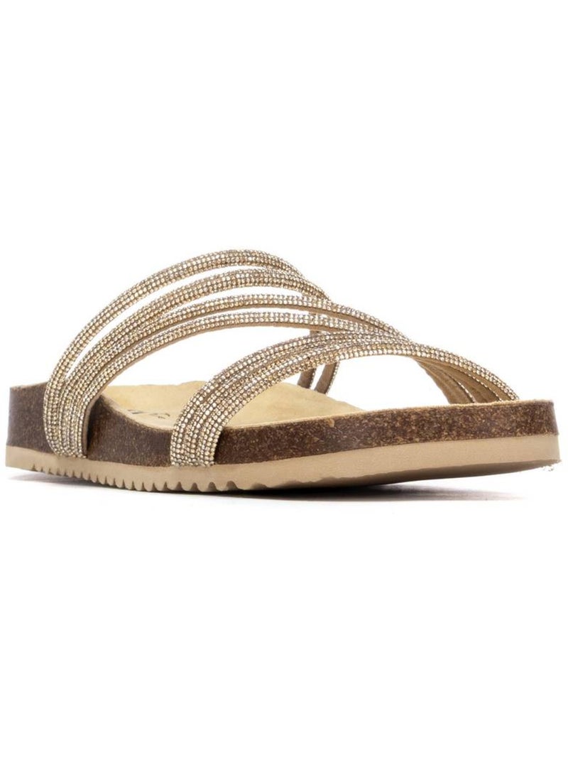 Sandalia Diario Mujer Suela Plana - Xti Oro - Kiabi