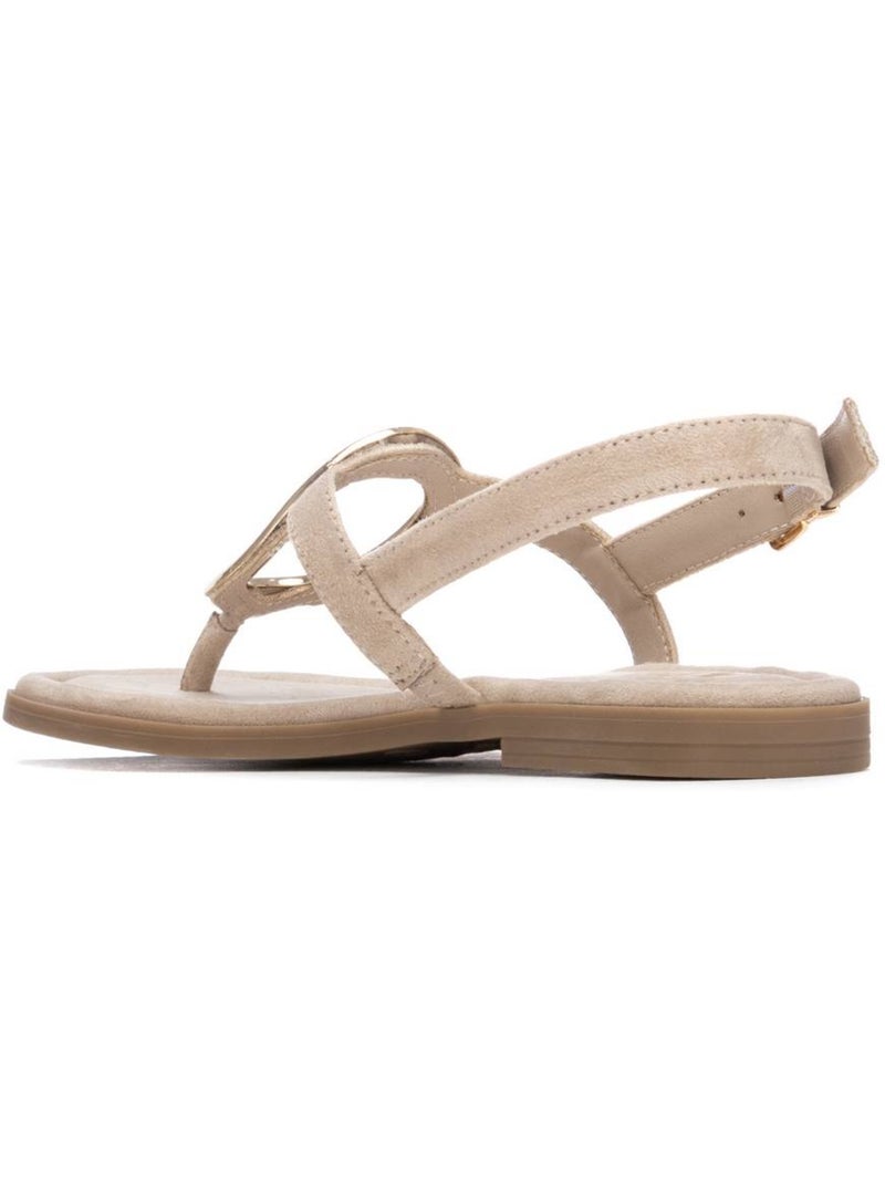 Sandalia diario mujer suela plana - xti Taupe - Kiabi