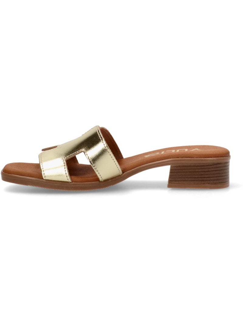 Sandalia Diario Mujer Suela Plana - Yulia Sd Beige/Blanco perlado/Platino - Kiabi