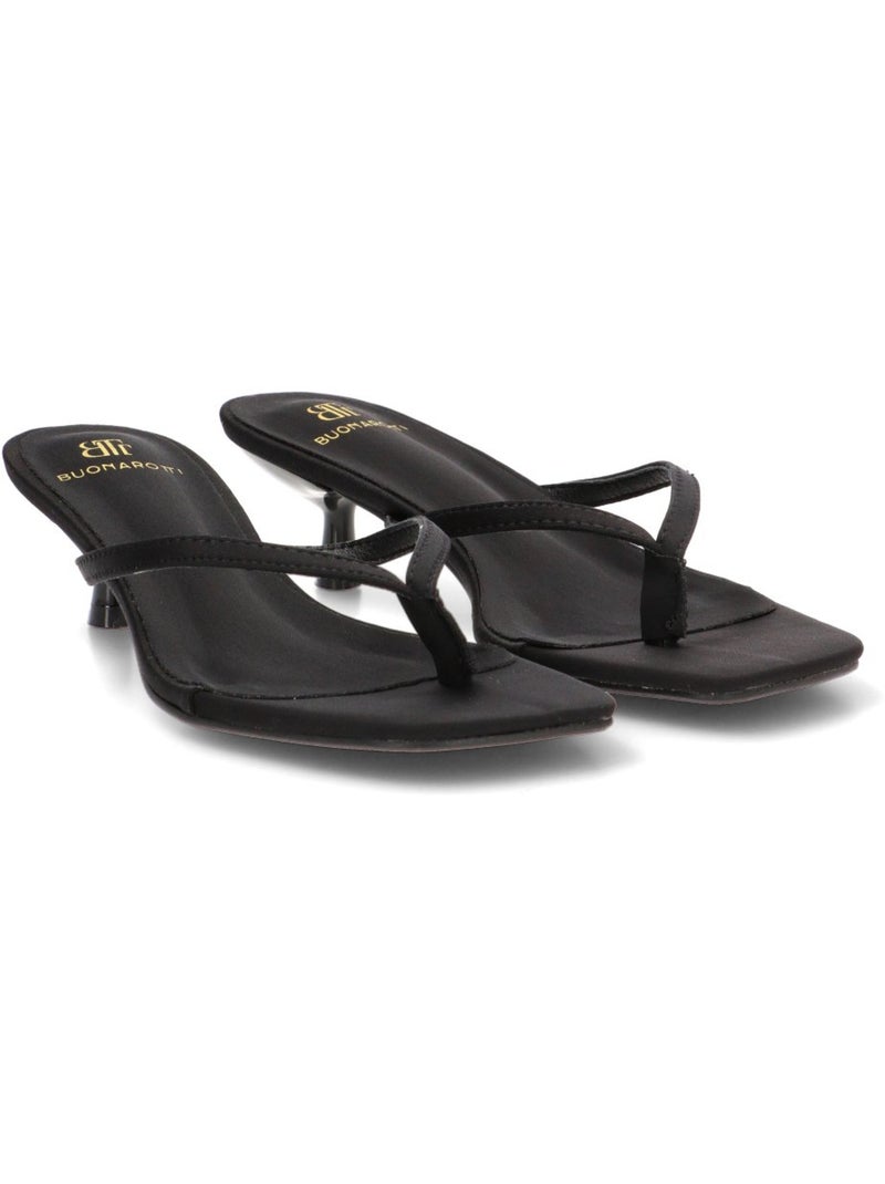 Sandalia Diario Mujer Tacón Medio - Luna Collection Negro - Kiabi