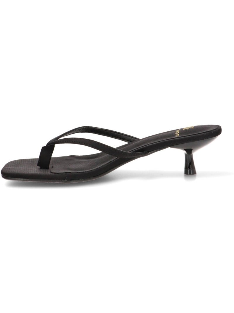 Sandalia Diario Mujer Tacón Medio - Luna Collection Negro - Kiabi