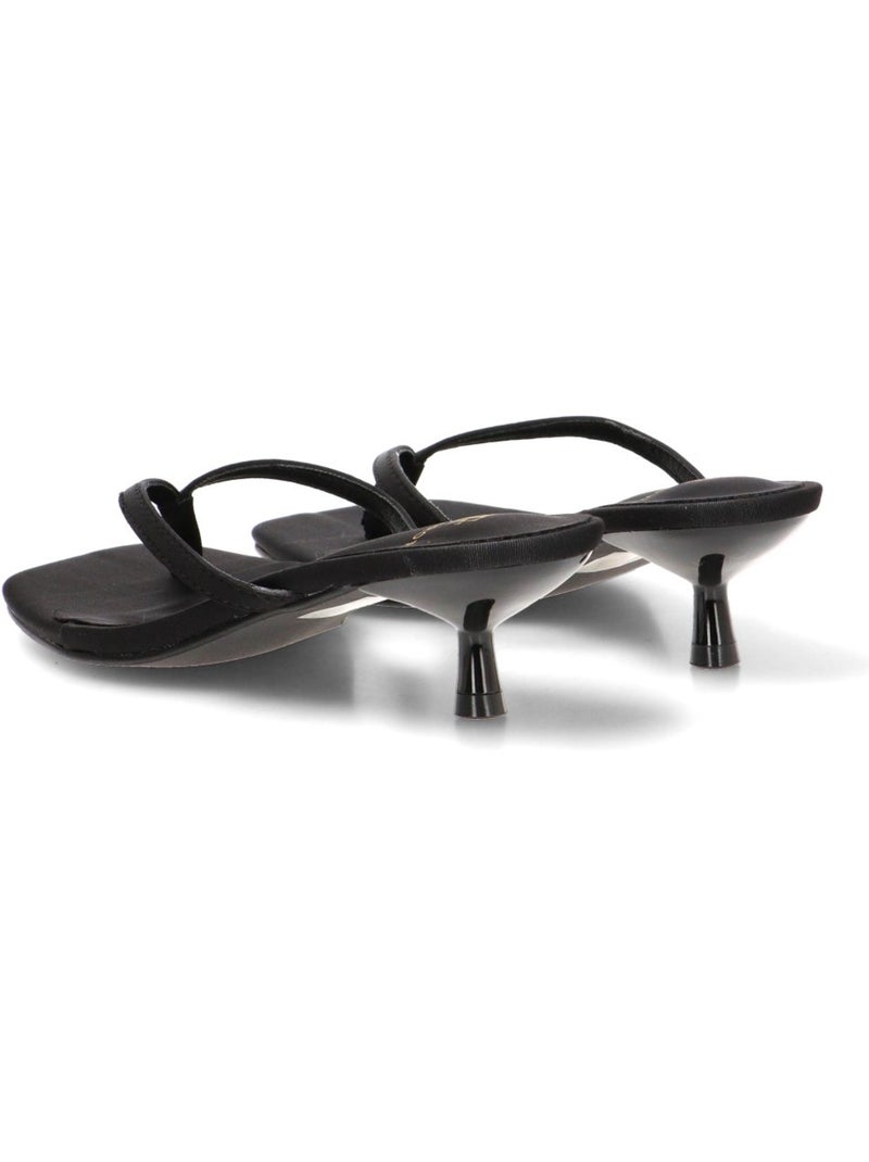 Sandalia Diario Mujer Tacón Medio - Luna Collection Negro - Kiabi