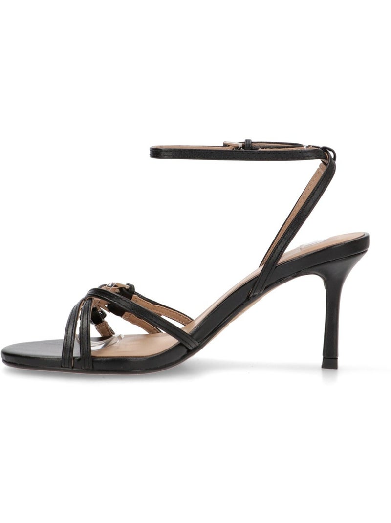 Sandalia Diario Mujer Tacón Medio - Luna Trend Negro - Kiabi