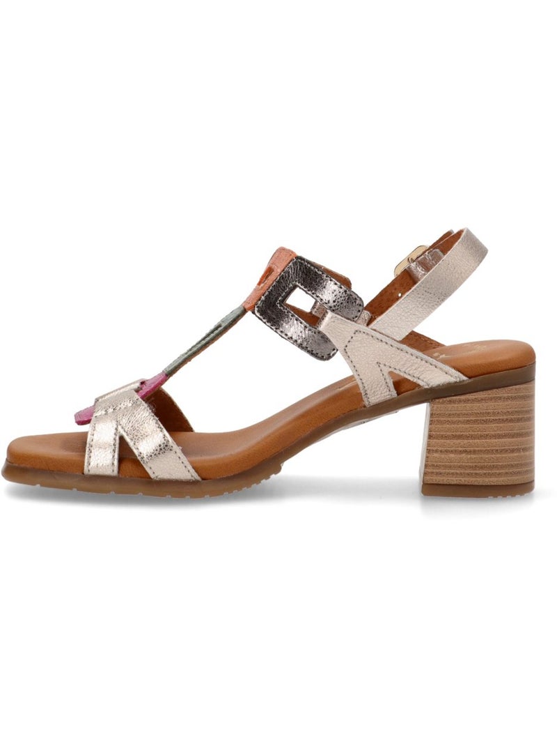 Sandalia Diario Mujer Tacón Medio - Yulia Tk Multicolor - Kiabi
