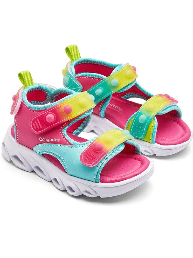 Sandalia Diario Niña Suela Plana - Conguitos Rosa - Kiabi