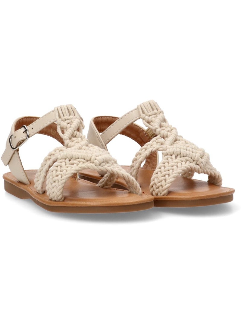 Sandalia Diario Niña Suela Plana - Luna Kids Beige - Kiabi