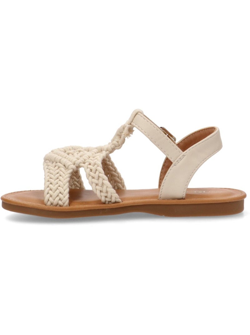 Sandalia Diario Niña Suela Plana - Luna Kids Beige - Kiabi
