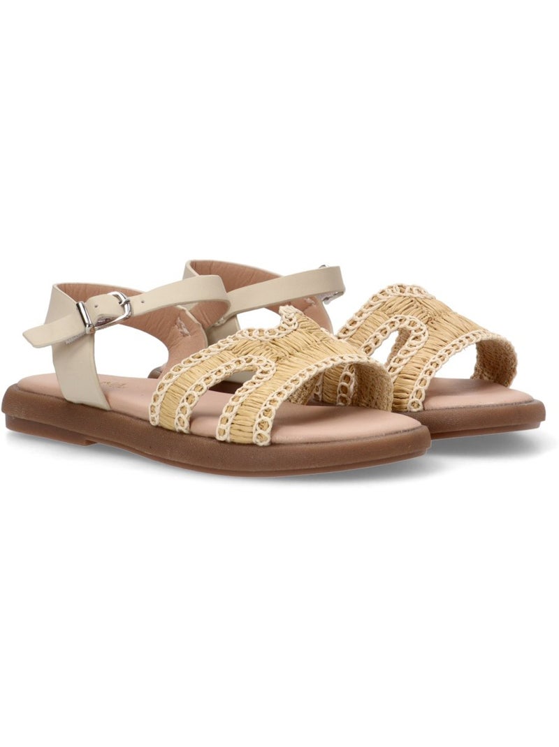 Sandalia Diario Niña Suela Plana - Luna Kids Beige - Kiabi