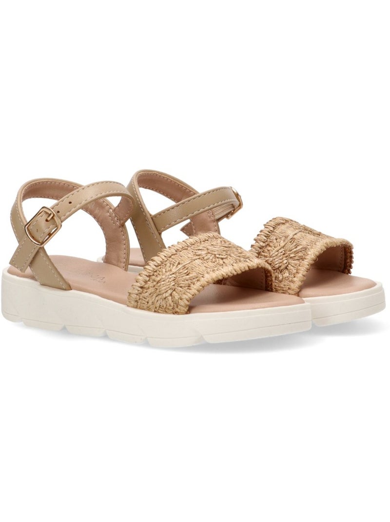 Sandalia Diario Niña Suela Plana - Luna Kids Beige - Kiabi