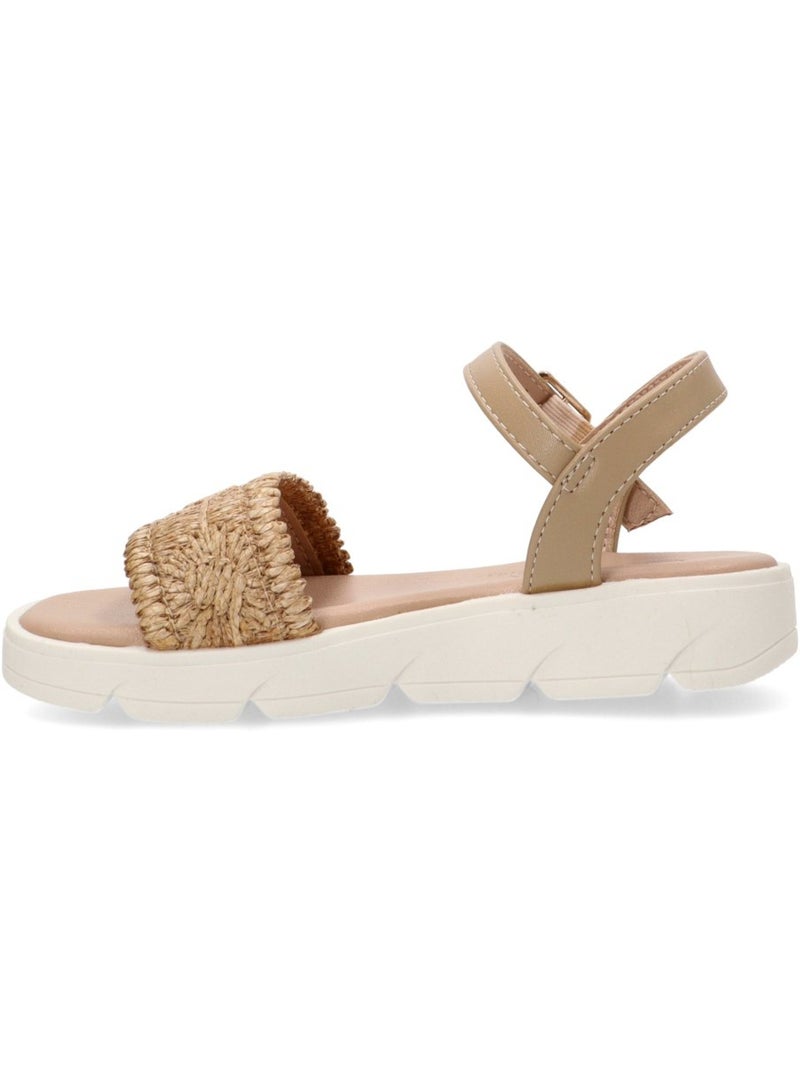 Sandalia Diario Niña Suela Plana - Luna Kids Beige - Kiabi