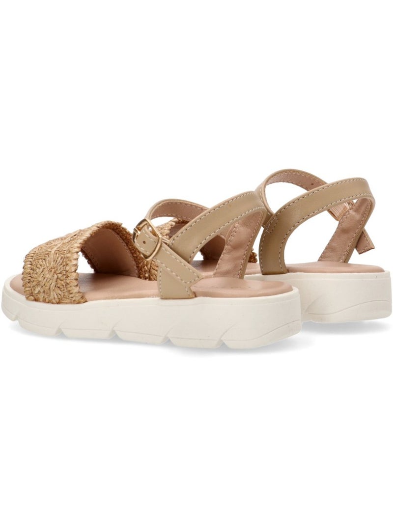 Sandalia Diario Niña Suela Plana - Luna Kids Beige - Kiabi