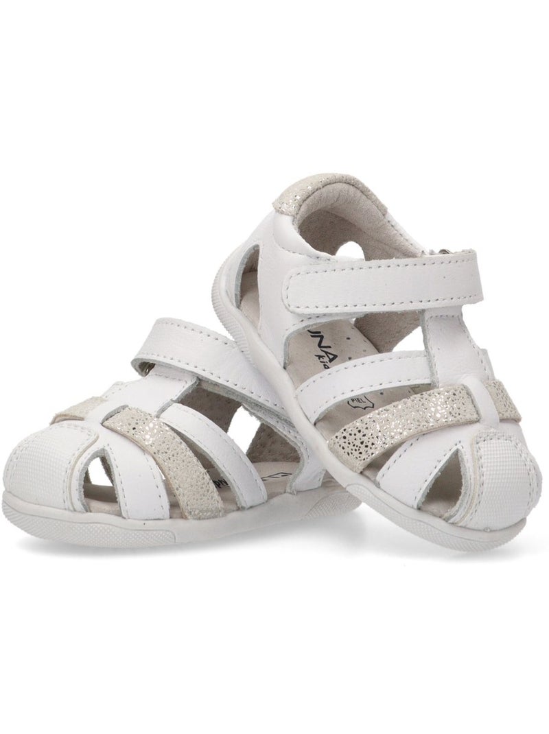 Sandalia Diario Niña Suela Plana - Luna Kids Blanco - Kiabi