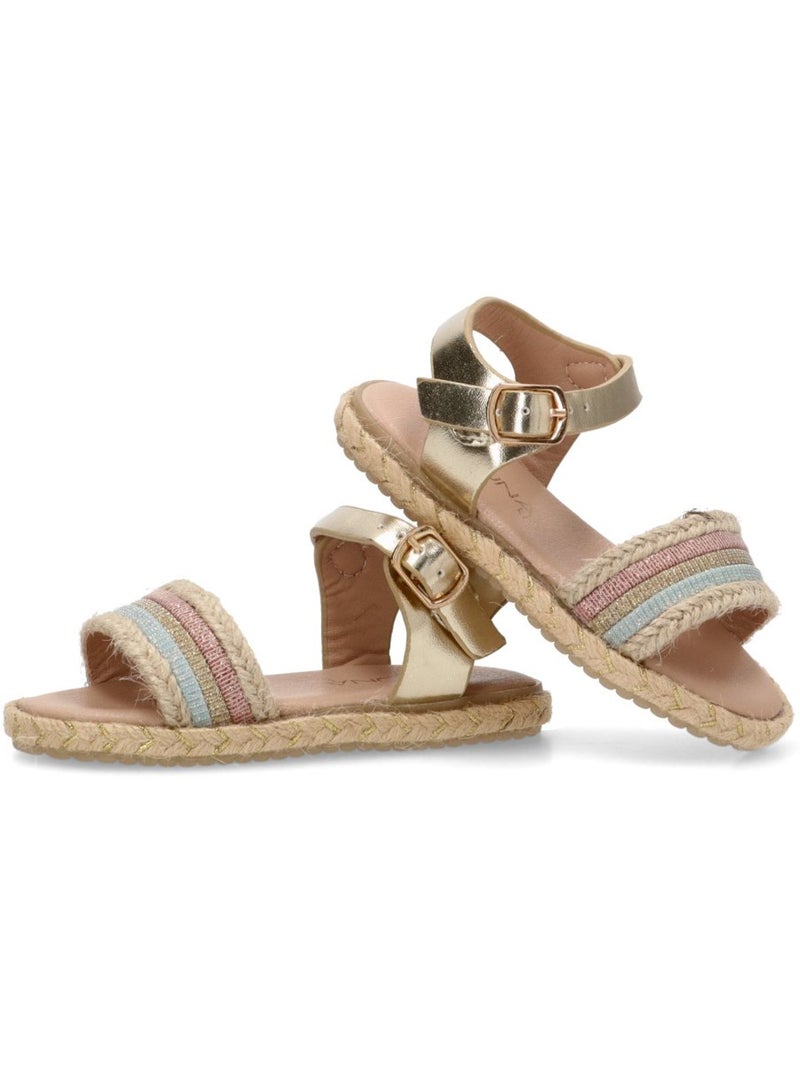 Sandalia Diario Niña Suela Plana - Luna Kids Oro - Kiabi