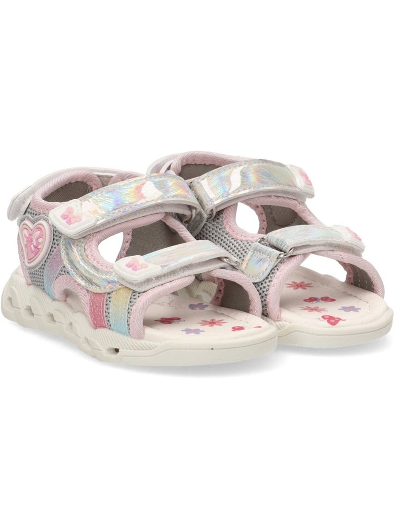 Sandalia Diario Niña Suela Plana - Luna Kids Plata - Kiabi