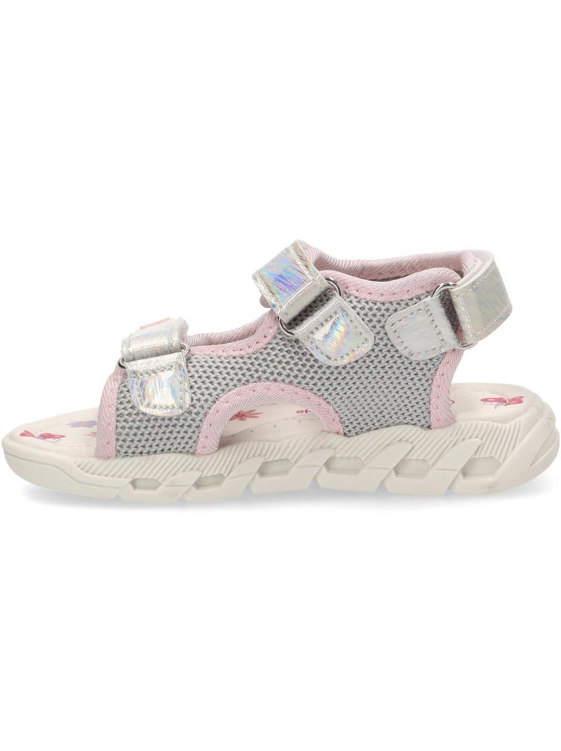 Sandalia Diario Niña Suela Plana - Luna Kids Plata - Kiabi